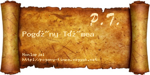 Pogány Tímea névjegykártya